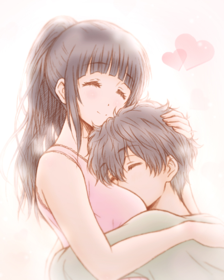 chitanda eru and oreki houtarou (hyouka) drawn by bluez