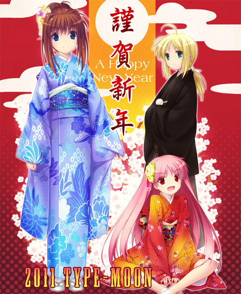 artoria pendragon, saber, aozaki aoko, and asube shirube (fate and 4 more) drawn by black_(artist)