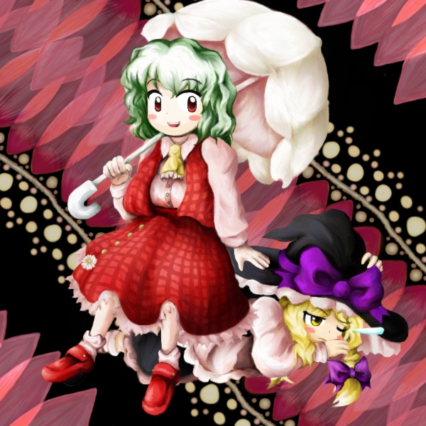 kirisame marisa and kazami yuuka (touhou) drawn by tntn