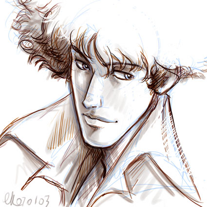 spike spiegel (cowboy bebop) drawn by e.k_weaver