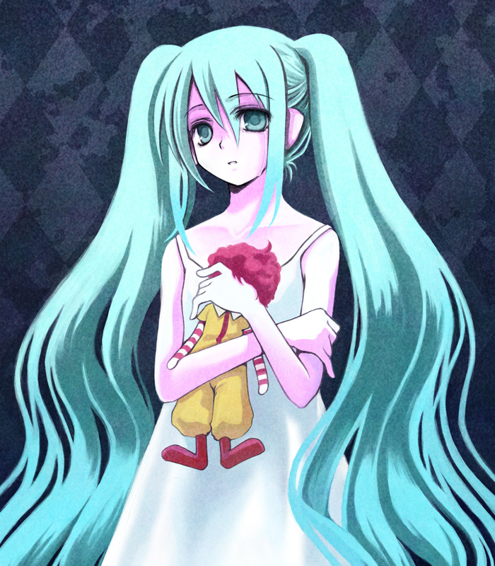 hatsune miku and ronald mcdonald (vocaloid and 1 more) drawn by fujii_chifumi