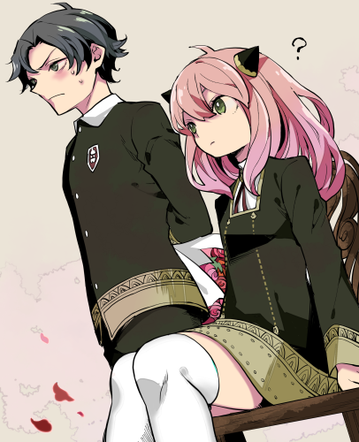 anya and damian desmond (spy x family) drawn by mono0805