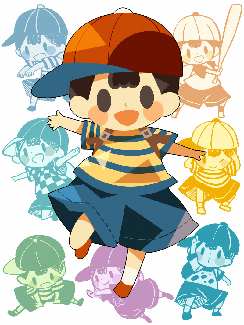 ness and doseisan (super smash bros. and 2 more) drawn by hitofutarai