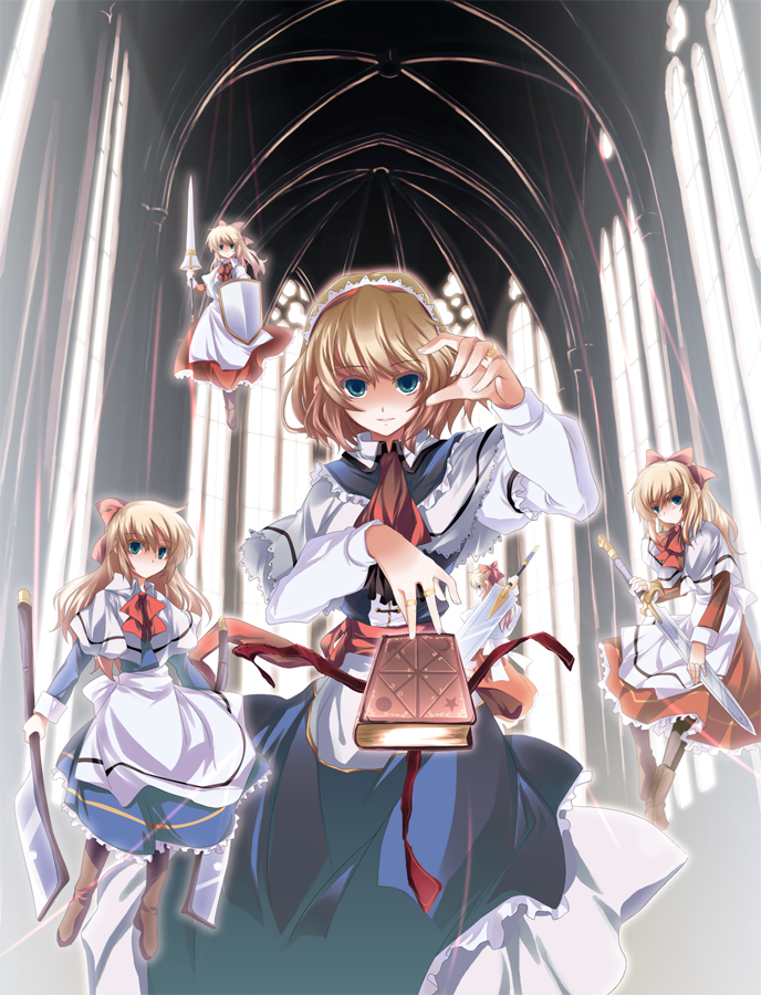 alice margatroid, shanghai doll, and hourai doll (touhou) drawn by namatarou