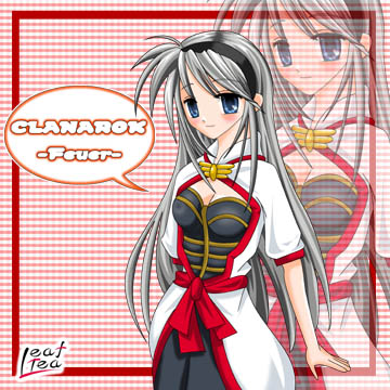 sakagami tomoyo and monk (ragnarok online and 2 more) drawn by arw_(leaf_tea)