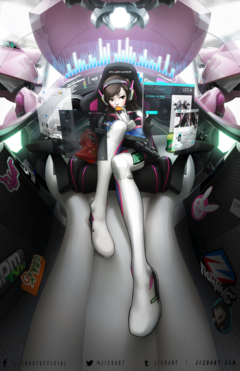 d.va (overwatch and 1 more) drawn by jisuart