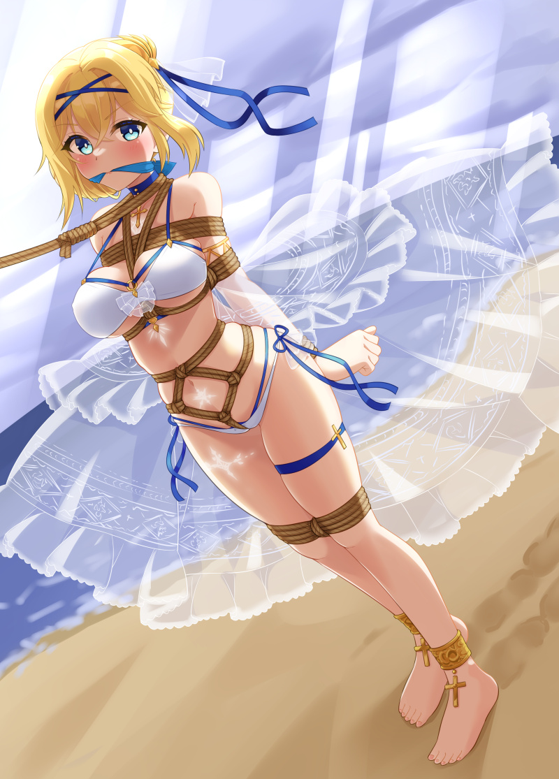 jeanne d'arc (azur lane) drawn by mukanata
