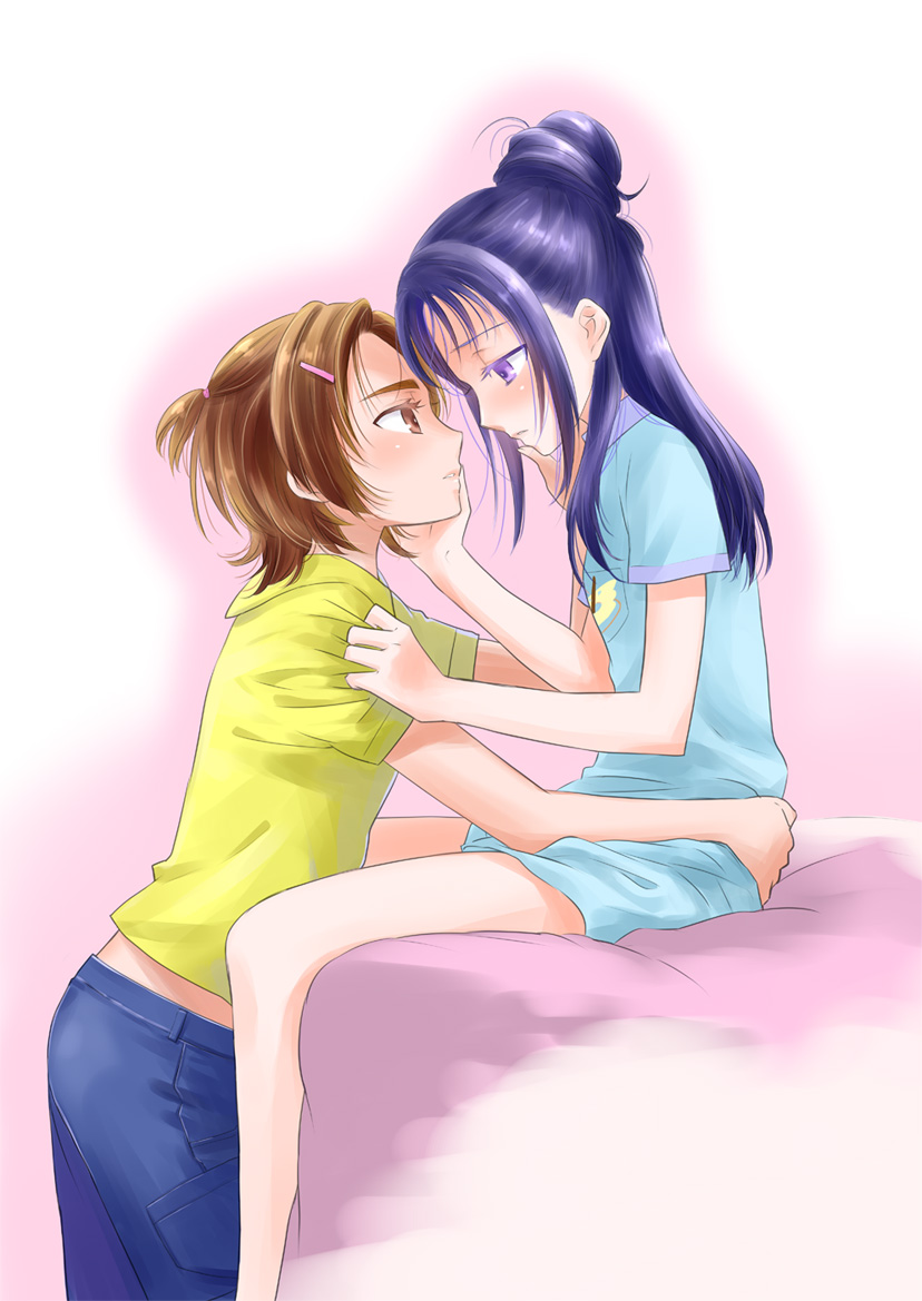 hyuuga saki and mishou mai (precure and 1 more) drawn by ooshima_tomo
