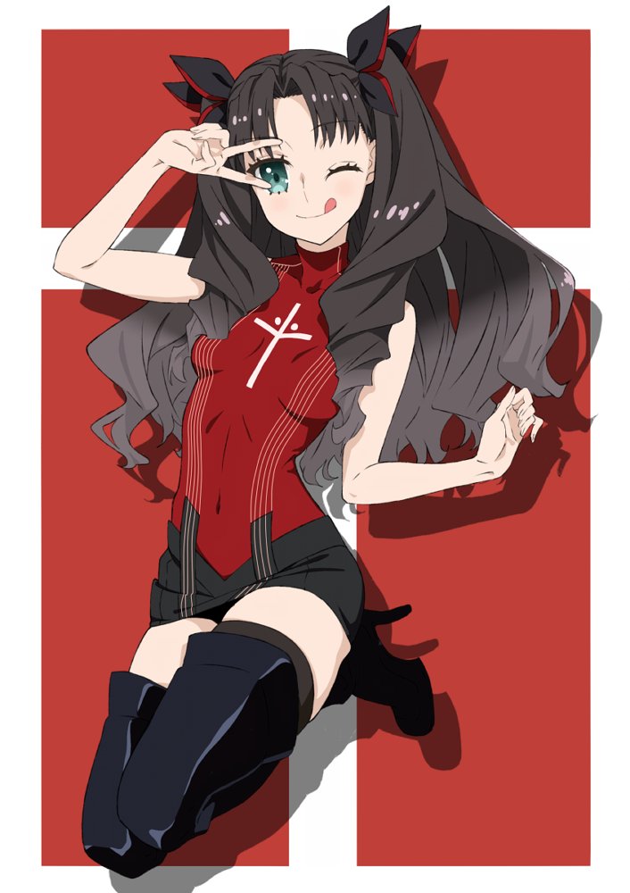 tohsaka rin (fate and 1 more) drawn by akitetsu