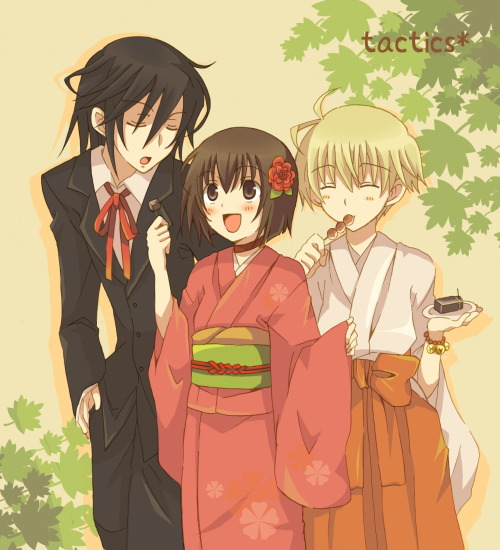 haruka, youko, and ichinomiya kantarou (tactics) drawn by mini_mamu