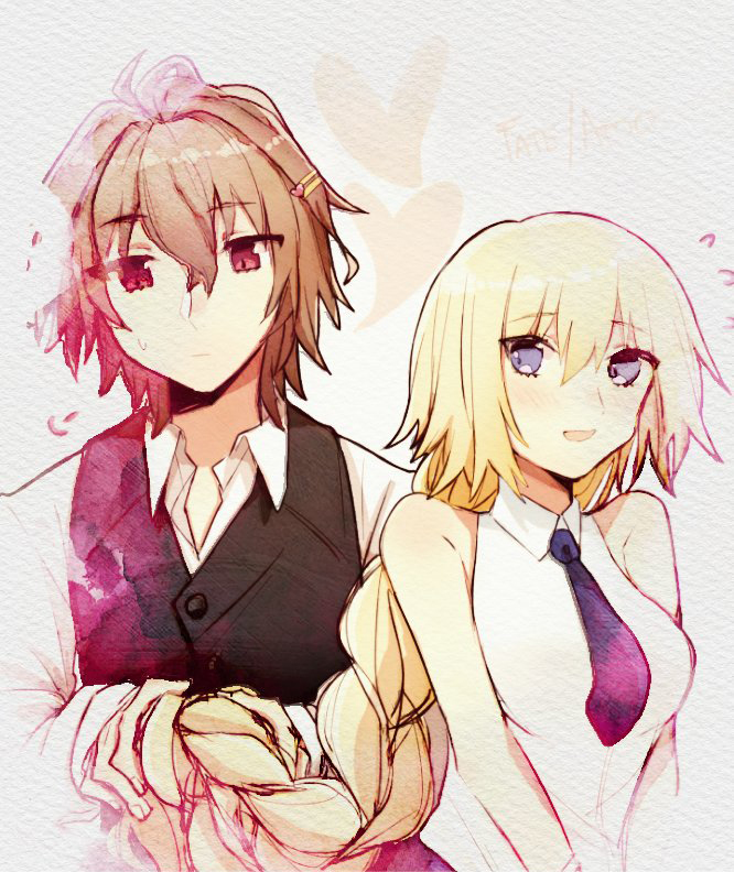 jeanne d'arc and sieg (fate and 1 more) drawn by yukari_(bryleluansing)