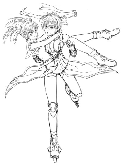 subaru nakajima, teana lanster, revolver knuckle, and mach caliber (lyrical nanoha and 1 more)