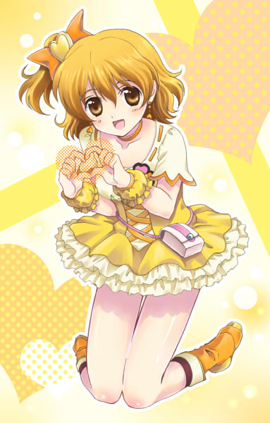 yamabuki inori and cure pine (precure and 1 more) drawn by yoshi_(taiko7)