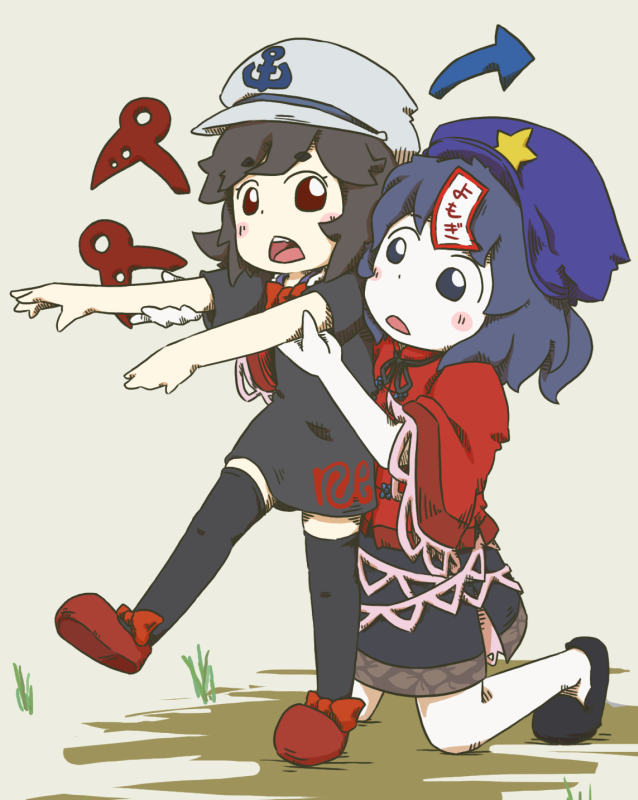houjuu nue and miyako yoshika (touhou) drawn by peconica