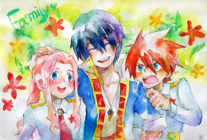 simon, darry adai, and gimmy adai (tengen toppa gurren lagann)