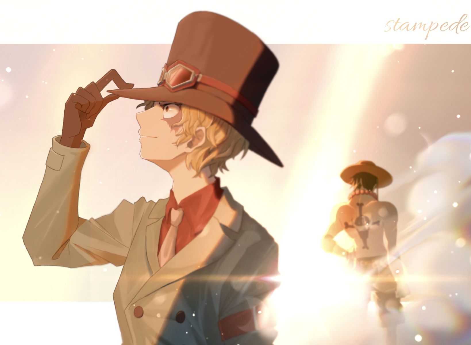 Portgas D Ace And Sabo One Piece Drawn By Kuromame Grimm Danbooru