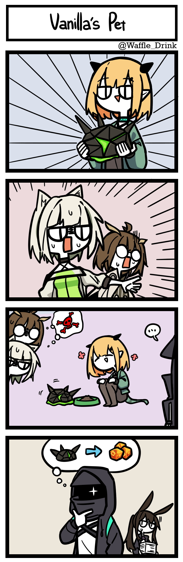 doctor, amiya, kal'tsit, silence, originium slug, and 2 more (arknights) drawn by neonfloyd