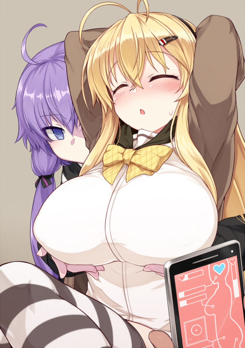 yuzuki yukari and tsurumaki maki (vocaloid and 1 more) drawn by null_(nyanpyoun)