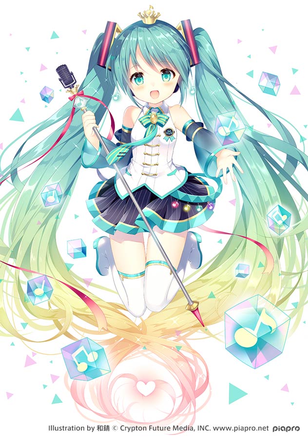hatsune miku (vocaloid and 1 more) drawn by wasabi_(sekai)