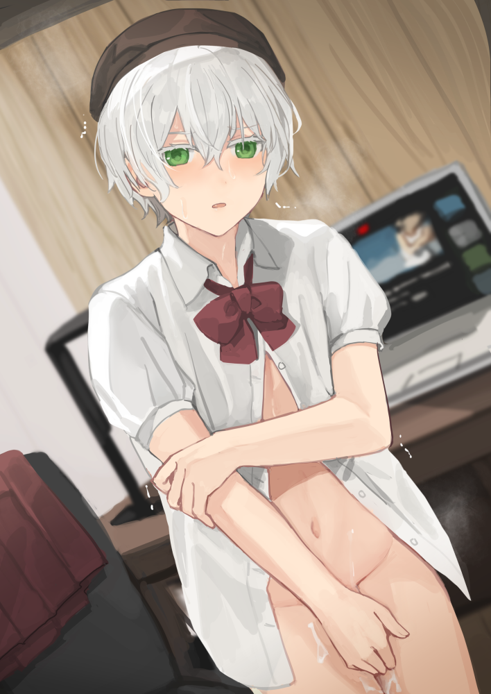 grey-haired boy (original) drawn by sunaba_(nczd5875)