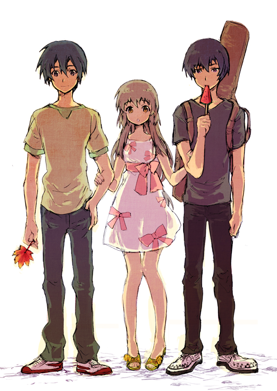 ibuki fuuko, okazaki tomoya, and yoshino yuusuke (clannad) drawn by usutsuchi_kine