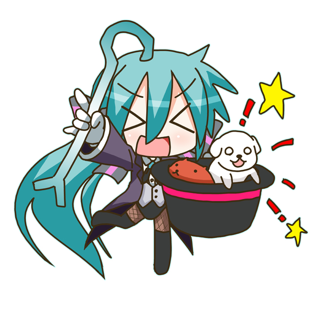 hatsune miku, chibi miku, hamo, and capybara-san (vocaloid and 2 more) drawn by minami_(colorful_palette)