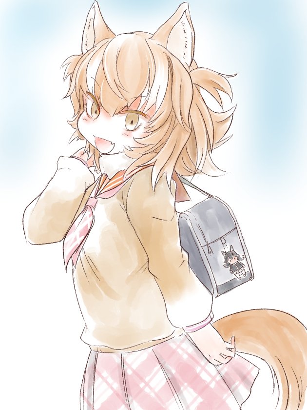 grey wolf and japanese wolf (kemono friends) drawn by nenkou-san