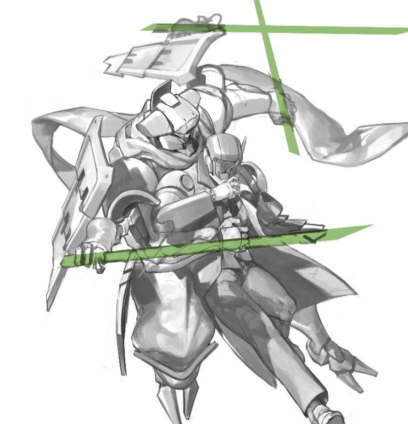 regis and zantetsu (world flipper) drawn by small_dduck