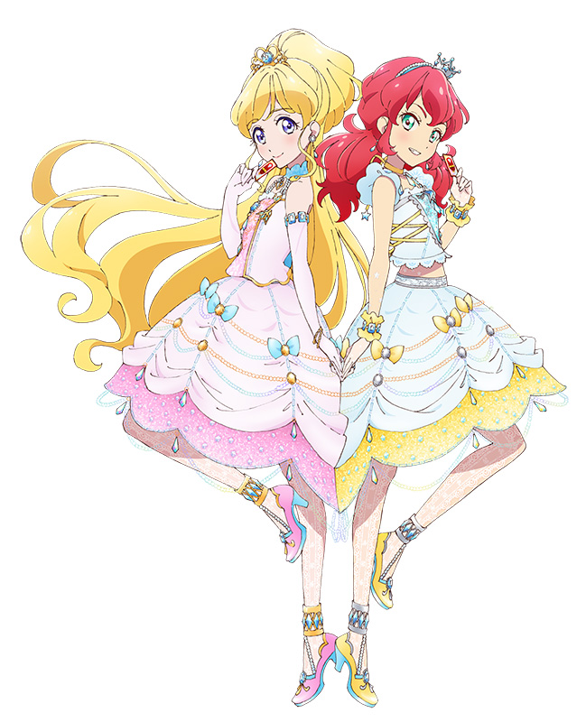 asuka mirai and kamishiro karen (aikatsu! and 1 more)