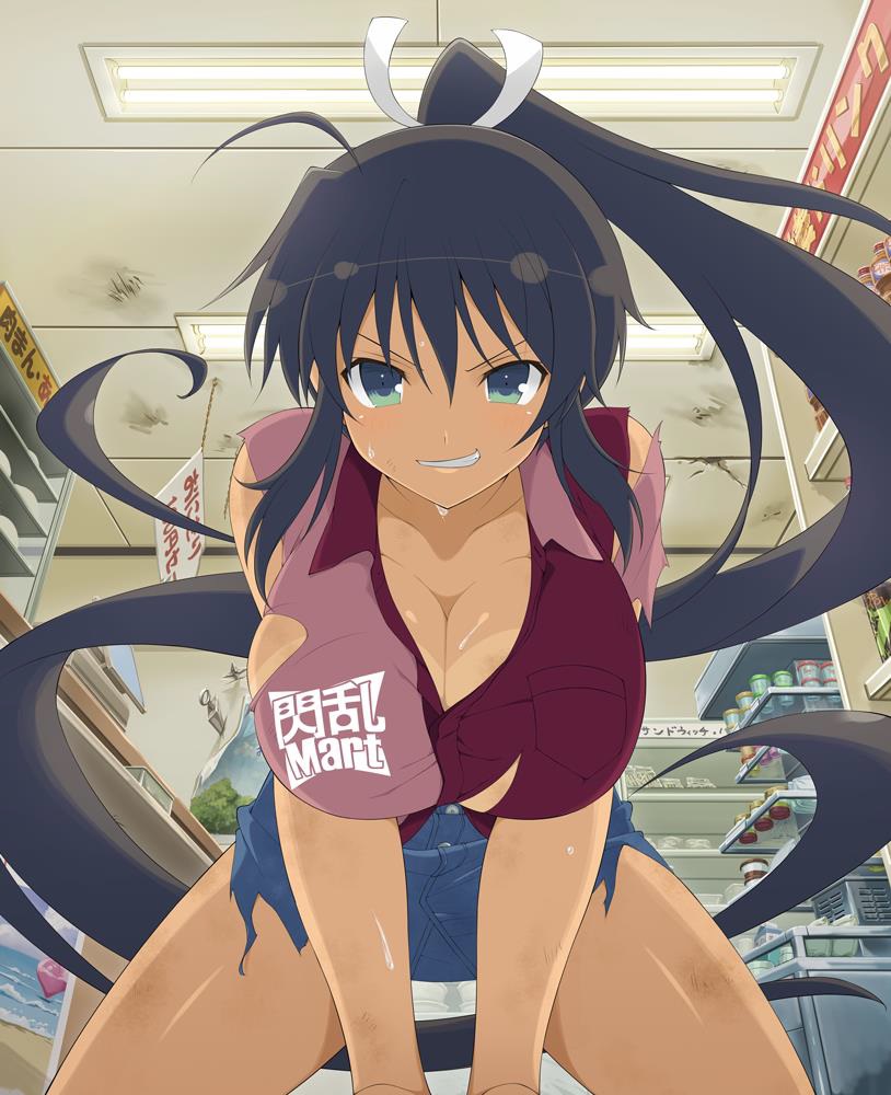 homura (senran kagura and 2 more) drawn by yaegashi_nan