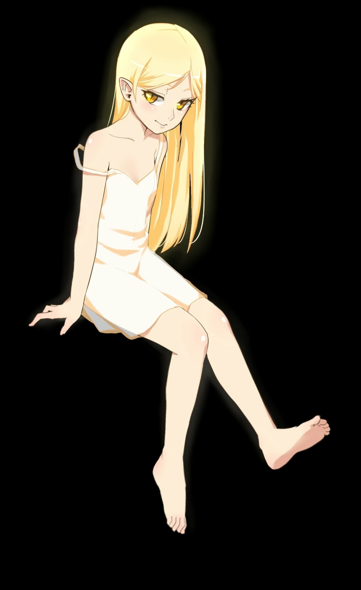 oshino shinobu and kiss-shot acerola-orion heart-under-blade (monogatari and 1 more) drawn by kam-ja