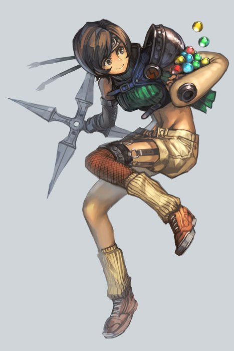 yuffie kisaragi (final fantasy and 1 more) drawn by hungry_clicker