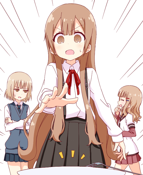 oomuro sakurako, oomuro hanako, and oomuro nadeshiko (yuruyuri and 1 more) drawn by pontasu