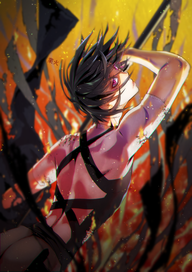 shinmon benimaru (en'en no shouboutai) drawn by g_(oz0703)