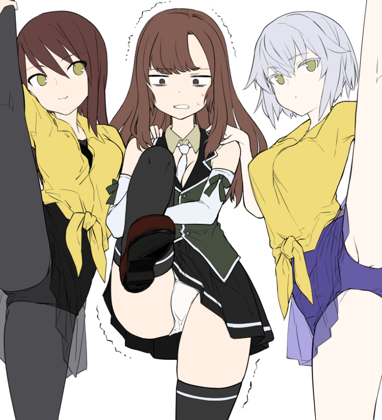 eleonore giovanna gassion, aila paivikki linnamaa, and grace maitland steward (world witches series and 1 more) drawn by aohashi_ame