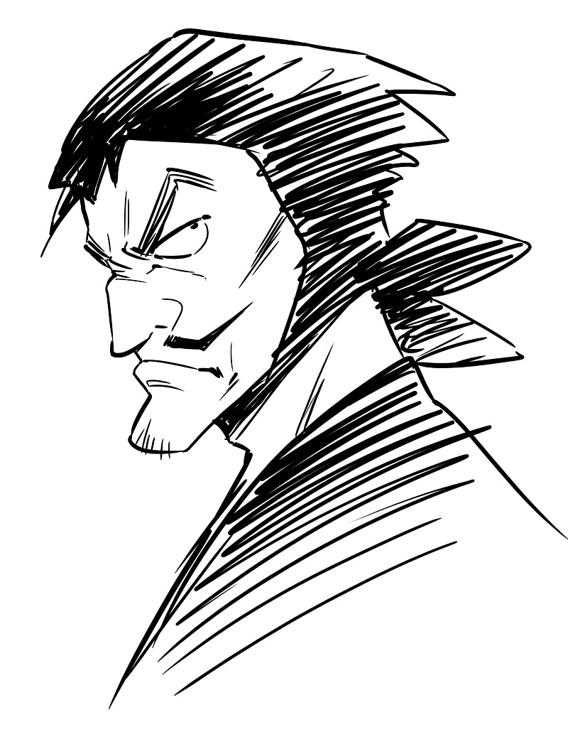 yamada denzou (rakudai ninja rantarou) drawn by agahari