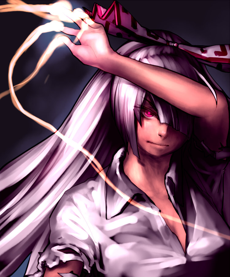 fujiwara no mokou (touhou) drawn by envenomist_(gengoroumaru)
