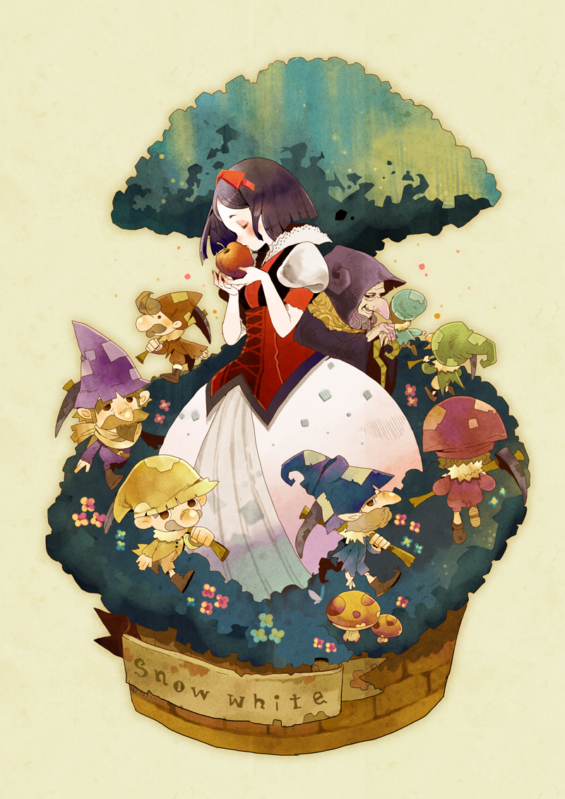 snow white and snow white's dwarf (original and 1 more) drawn by tobi_(kotetsu)