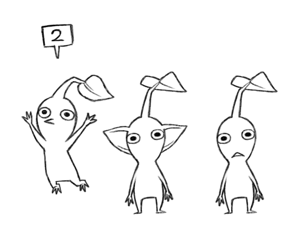 red pikmin, yellow pikmin, and blue pikmin (pikmin) drawn by naru_(wish_field)