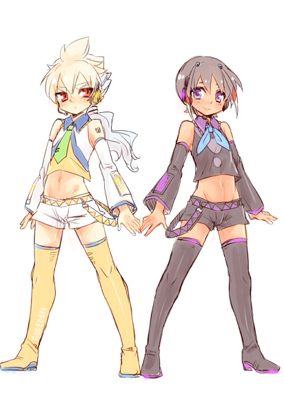hakuryuu and shuu (vocaloid and 2 more) drawn by tobi_(one)