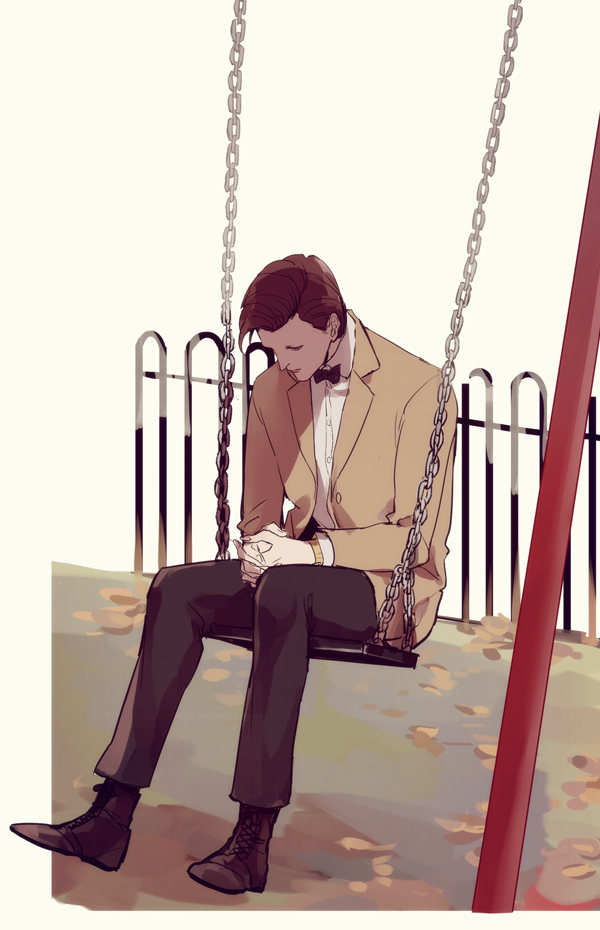 the doctor and eleventh doctor (doctor who) drawn by rena_(renasight)