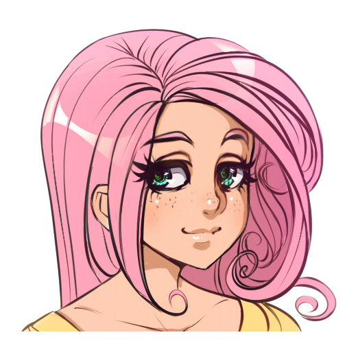 fluttershy (my little pony and 1 more) drawn by maniacpaint
