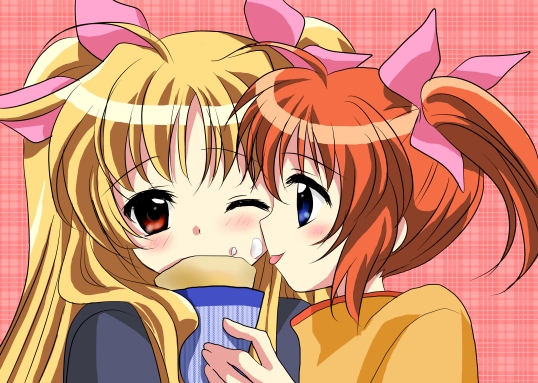 fate testarossa and takamachi nanoha (lyrical nanoha and 2 more) drawn by nanashiki