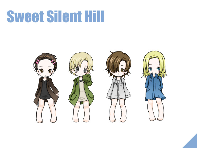 james sunderland, henry townshend, harry mason, and walter sullivan (silent hill and 4 more) drawn by azu_vio