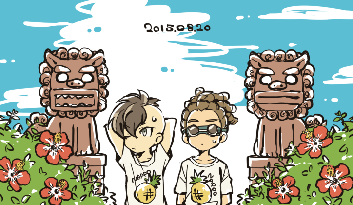 kidou yuuto and fudou akio (inazuma eleven) drawn by saku_anna