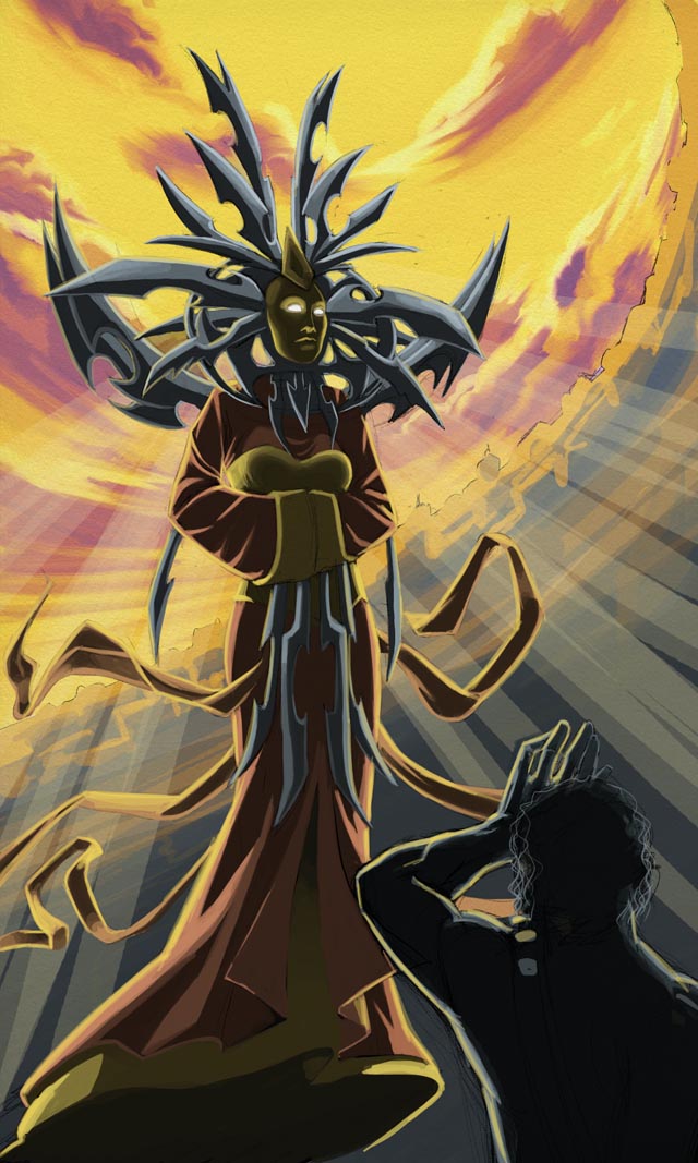 lady of pain (dungeons & dragons and 1 more) drawn by monsieurto and nameless_one