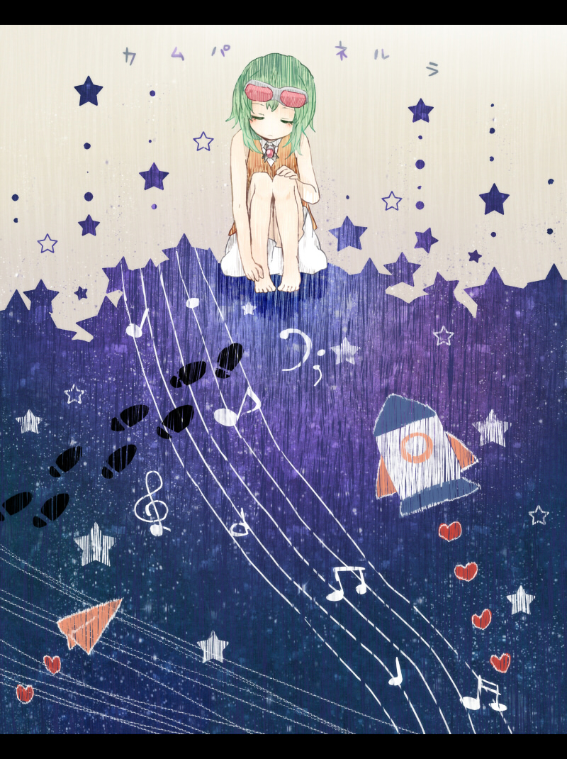 gumi (vocaloid and 1 more) drawn by tama_(songe)