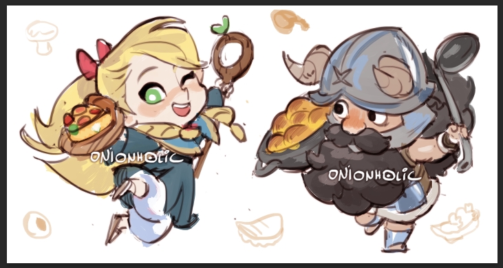 marcille donato and senshi (dungeon meshi) drawn by onion_holic