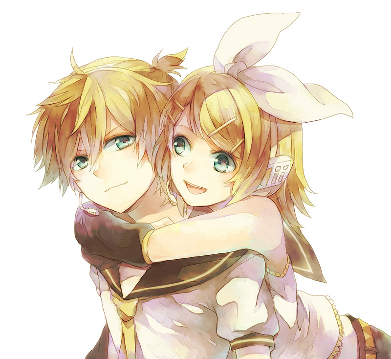 kagamine rin and kagamine len (vocaloid) drawn by hana_(mew)