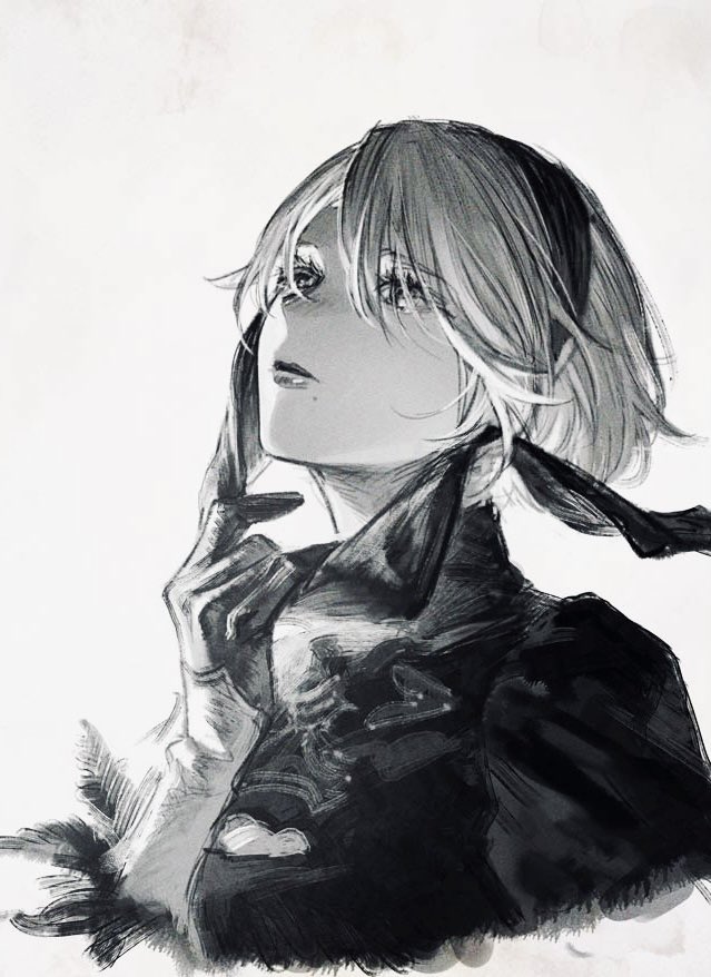 2b (nier and 1 more) drawn by momo_jiru